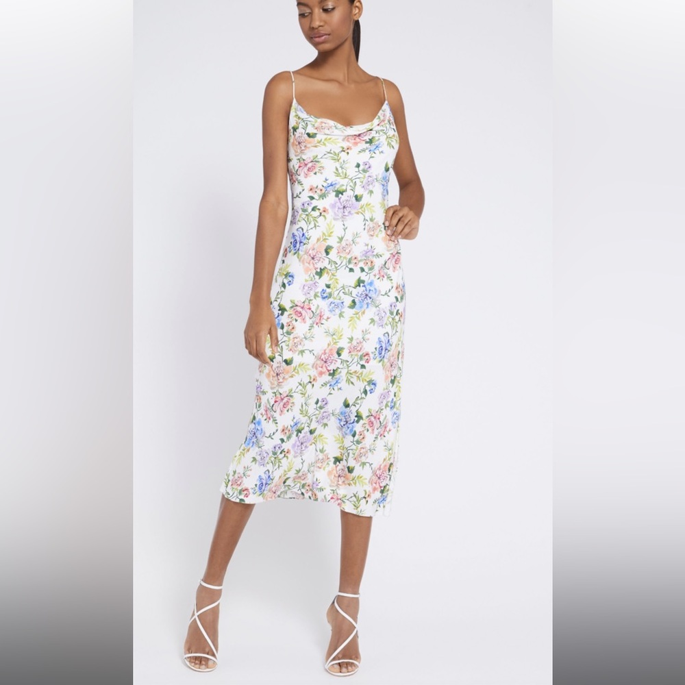 ALICE + OLIVIA Harmony Floral-Print Midi Dress